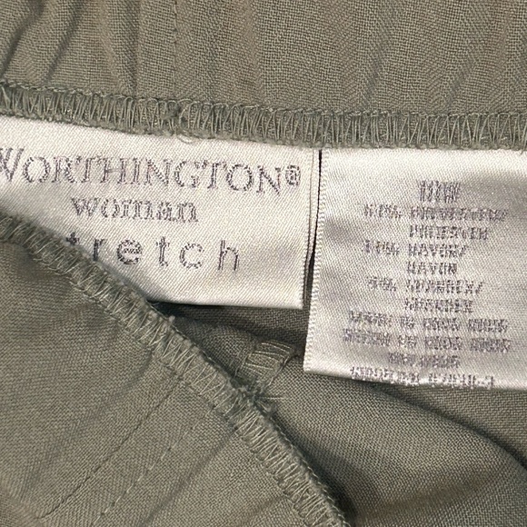 NWOT 18W Worthington Stretch light gray side zip & button trousers with pockets - Picture 13 of 16